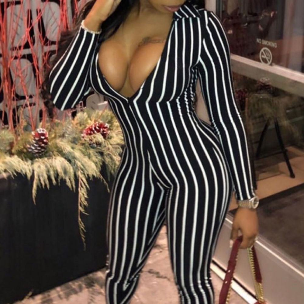 Striped jumpsuit